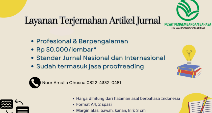 Layanan Terjemahan Artikel Jurnal PPB UIN Walisongo Semarang