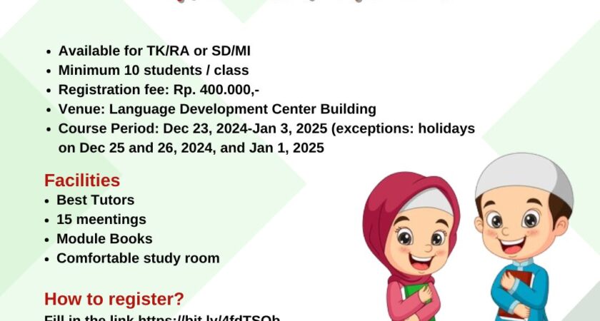 KURSUS BAHASA INGGRIS UNTUK ANAK