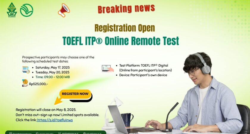 PPB UIN Walisongo Semarang Gelar TOEFL ITP Digital Serentak Pada Mei 2025